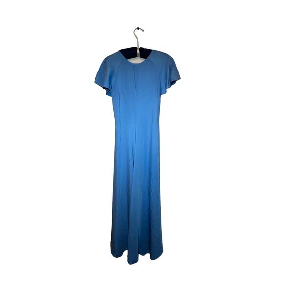 Reiss Blue Eleni viscose crepe midi dress size XS /2 - Picture 4 of 11